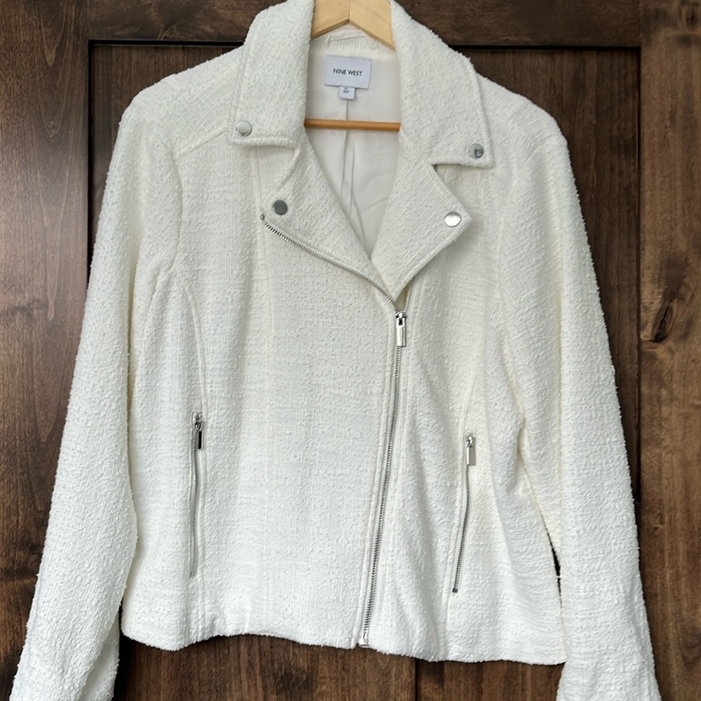 Nine West lined zipper blazer